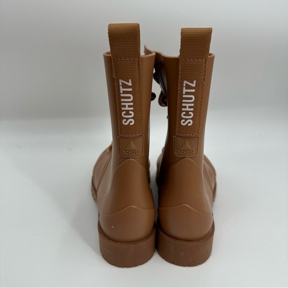 Schutz Rain Injected Bootie in Brown Rubber Size 9 - Picture 3 of 6